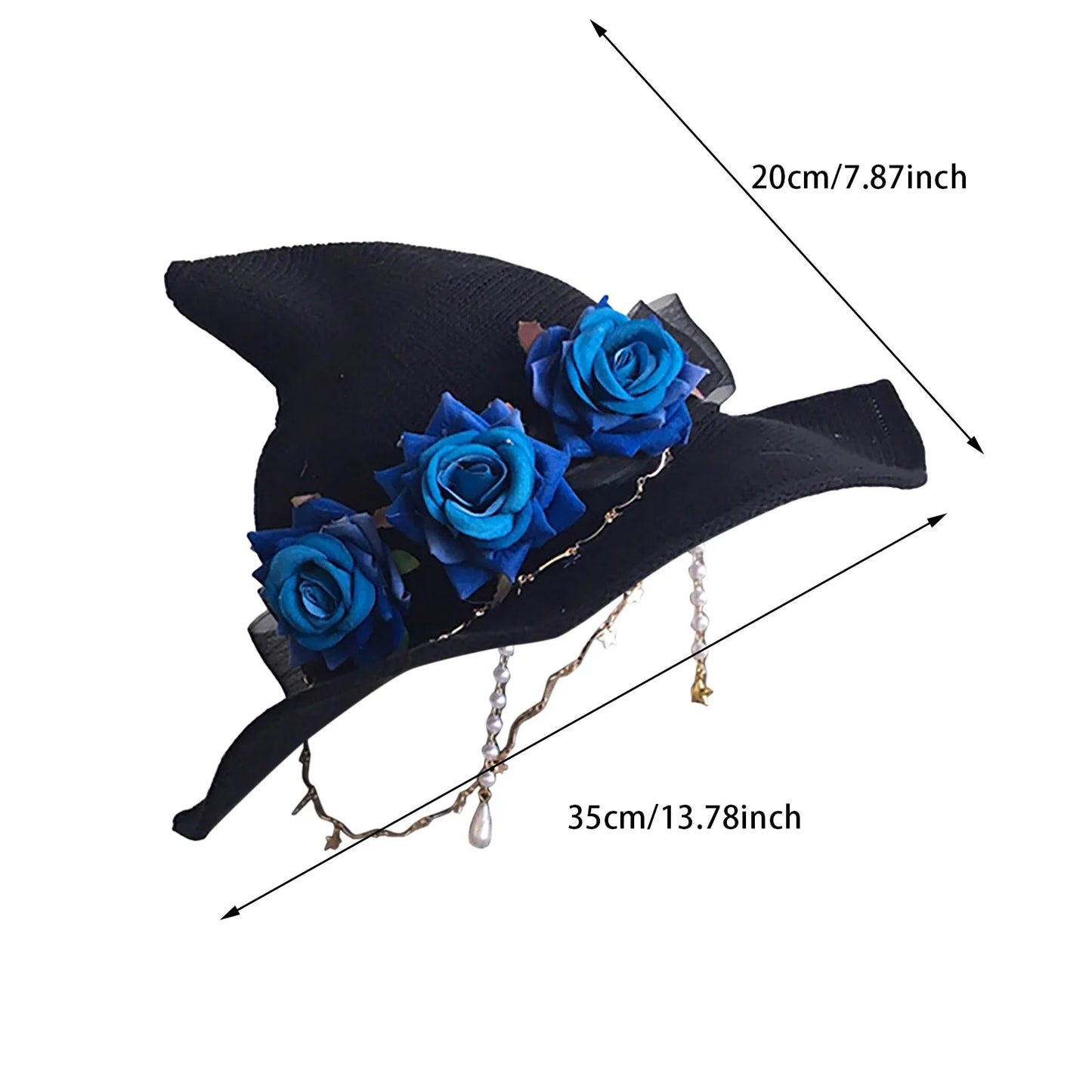 Halloween Lolita Rose Big Bow Little Witch Hat Witch Hat Headpiece Party Decorations For Women Fast Shipping