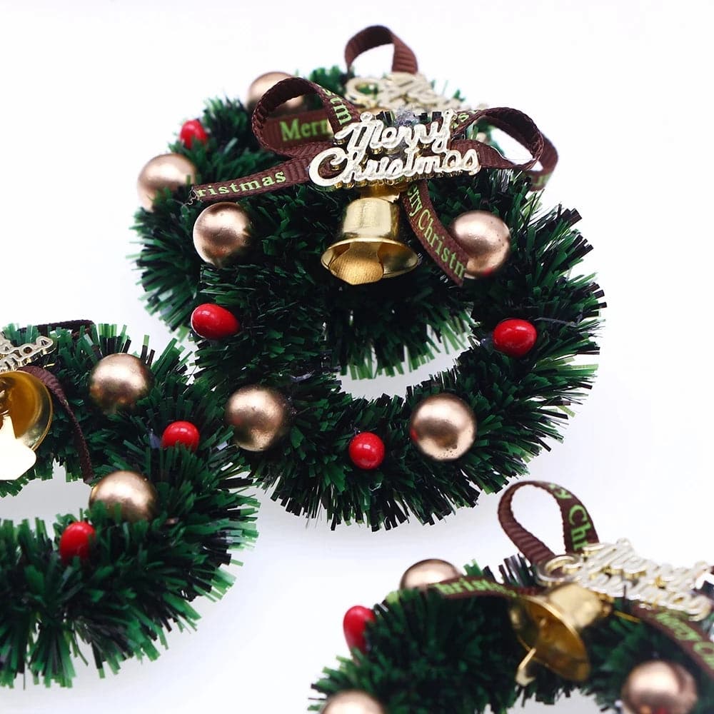 6PcDollhouse Christmas Wreaths Fall Berry Artificial Wreath Pendant Home Windows Fireplace Kitchens Miniature Scene Model Access