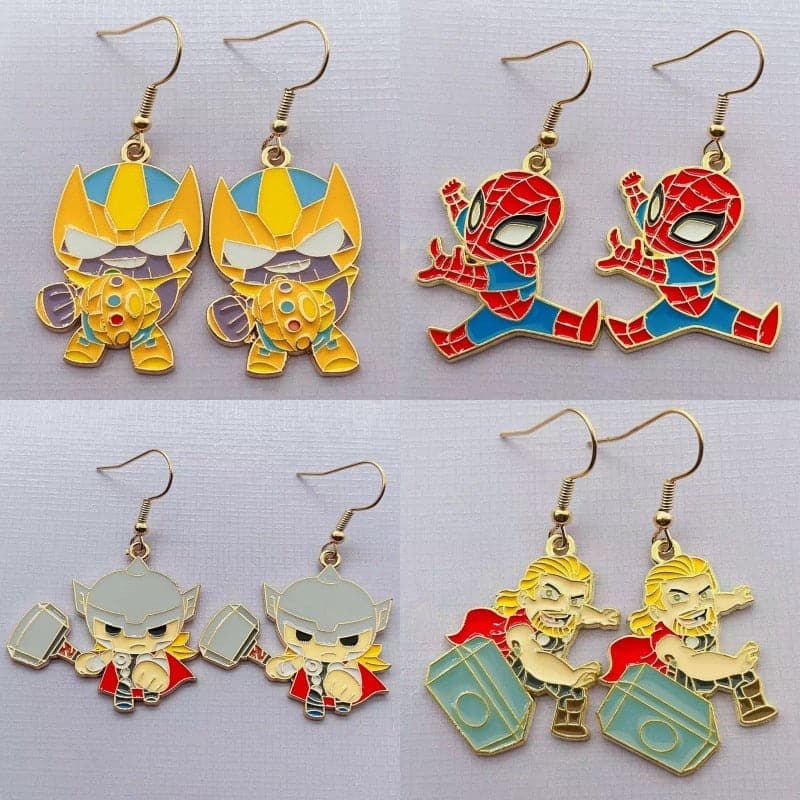 Marvel Spider Man movies superhero cartoon animation production pendants earrings earrings ladies fashion party birthday jewelry