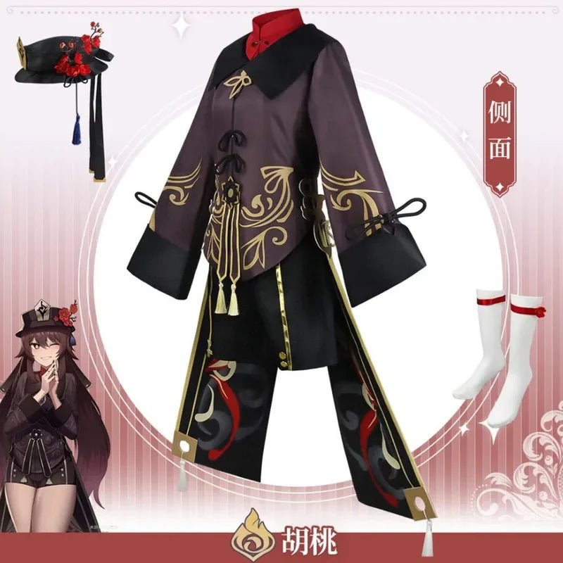New 2024 anime Genshin impact Hulai Hu costume women Halloween clothes wigs