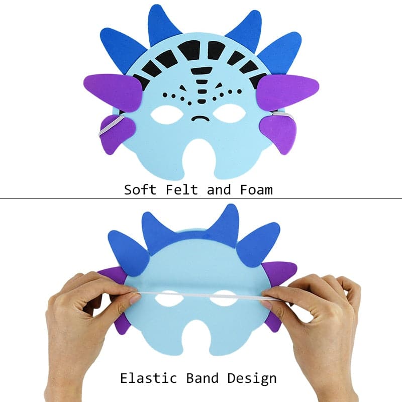 11pcs Jurassic World Dino Mask Set Dinosaur Birthday Decor Masks Masquerade Cosplay Halloween Party Costumes Toy for Kids Decor