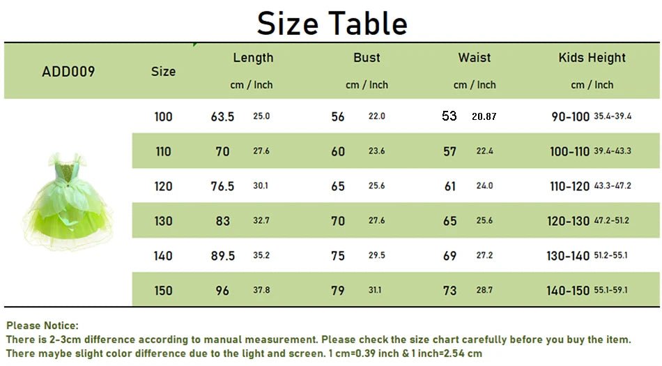 Tinker Bell Girls Fairy Princess Dress Kid Cosplay Elf Costume Tinkerbell Halloween Carnival Party Clothes Fantasy Green Vestido