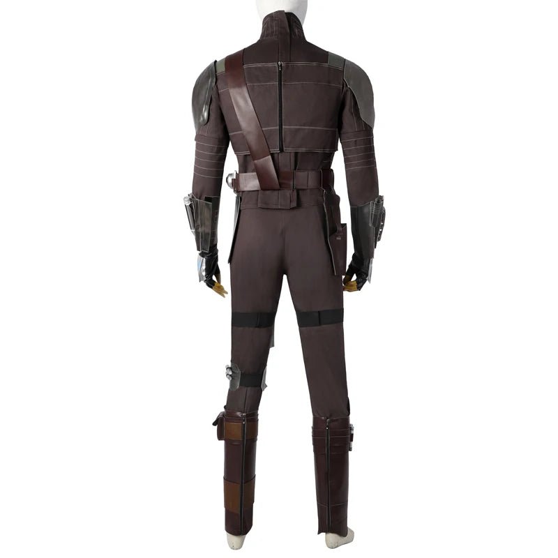 Adult Man Mandalo Cosplay Costume Halloween Din Djarin Leather Cosplay Outfit   Battlesuit Costume Vest Hand Guard Accessories