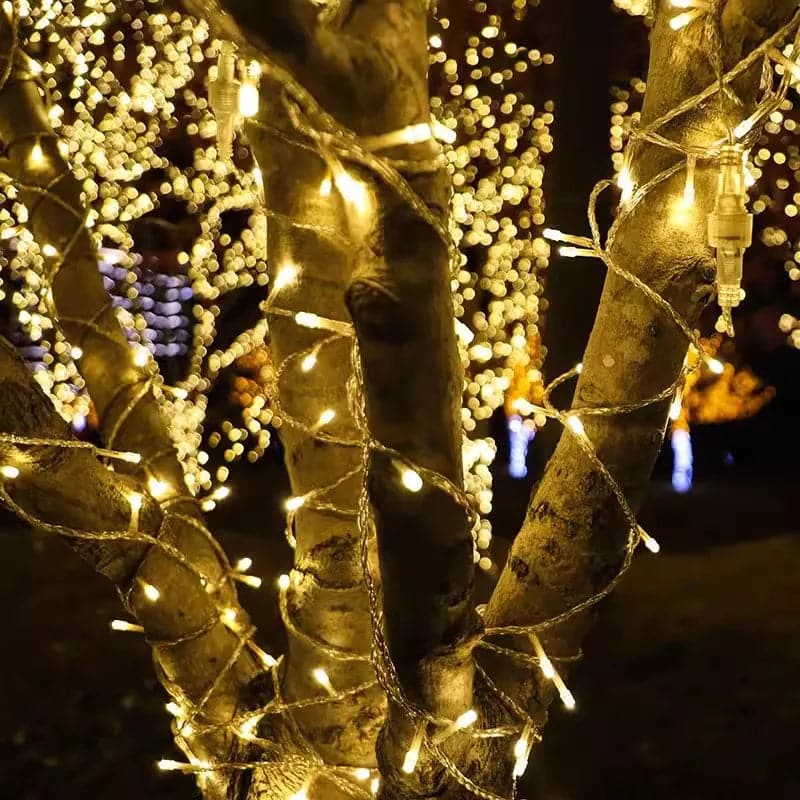 10/1M LED Christmas Garland Light Battery Powered Led String Fairy Light Outdoor Decorative Lighting For Christmas Wedding Party