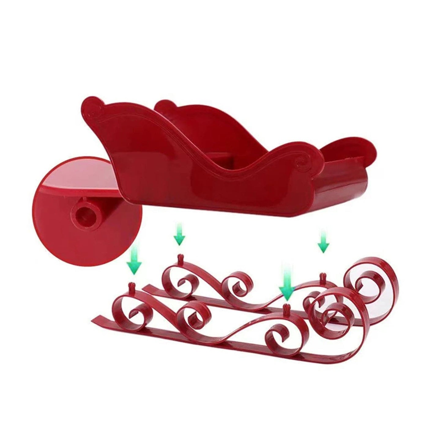 Santa Sleigh Christmas Fireplace Living Room Figurines Collection Festival Centerpiece Sled Figurine