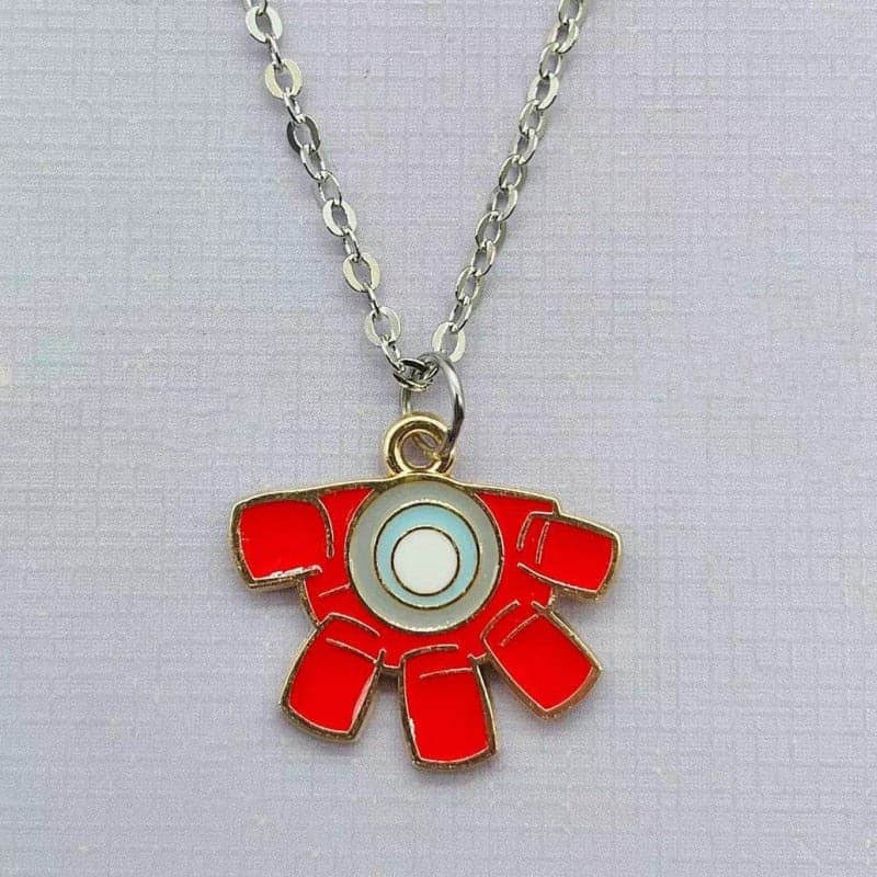 Marvel Spider Man Cartoon Alloy Necklace  Enamel  cartoon earrings pendant DIY fabrication Pendant Enamel  Necklace Accessories