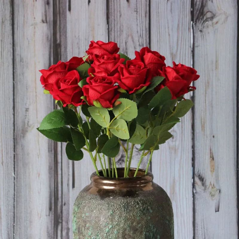Red Rose Flower Branch for Valentine - Artificial Roses