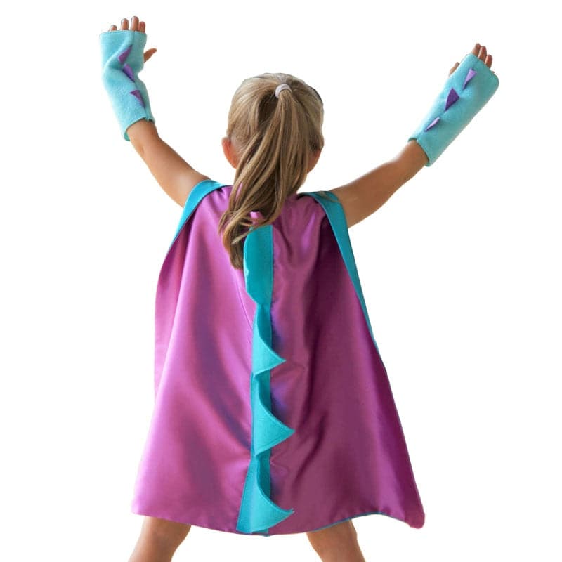 Dinosaur Costume Cape with Gloves: Kids Halloween Cosplay