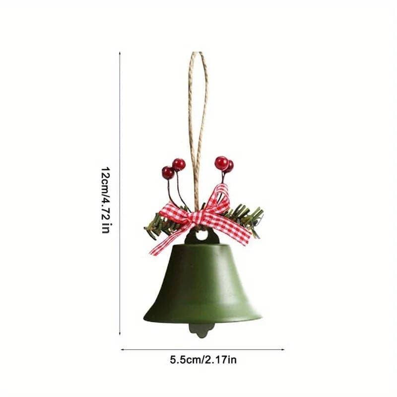 2pcs Jingle Bells Christmas Bell Metal Bell Ornament Tree Hanging Pendant for Christmas New Year Party Decorations
