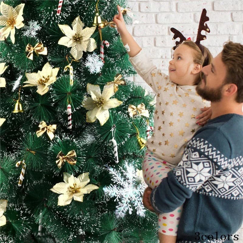 30 Pcs Large Christmas Snowflakes New Year Garlands Home Decor Ornaments Xmas Tree Hanging Glitter Snow Flake DIY Decoration