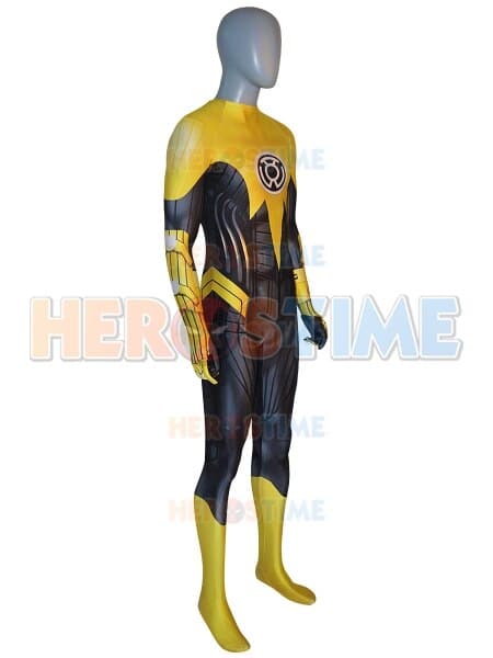 Yellow Lantern Cosplay Costume Spandex Sinestro Corps Supervillain Superhero Suit Jumpsuit Zentai Bodysuit Adult/Kids