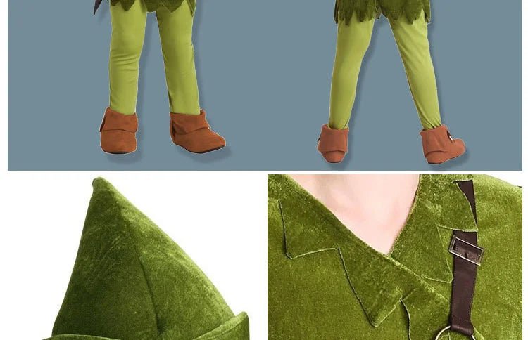 Halloween Party Cosplay Peter Pan Costume Child Kids Cartoon Movie Costume Adult Men Girls Boys Peter Pan Costume
