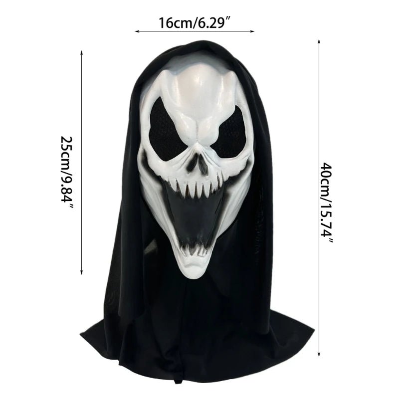 Halloween Mask Scary Skull Face Latex Mask Horror Full Head Mask Halloween Cosplay Costume Props for Adult Kids