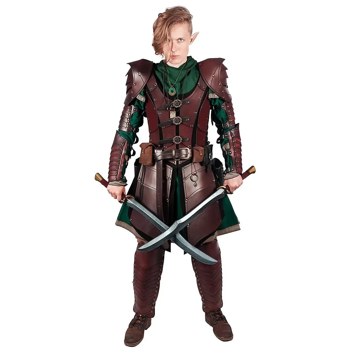 Medieval Viking Knight Pirate Costume Men Renaissance Gothic Pu Leather Body Shoulder Armour Suit Halloween Larp Cosplay Outfits