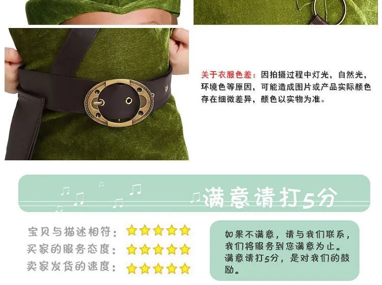 Halloween Party Cosplay Peter Pan Costume Child Kids Cartoon Movie Costume Adult Men Girls Boys Peter Pan Costume