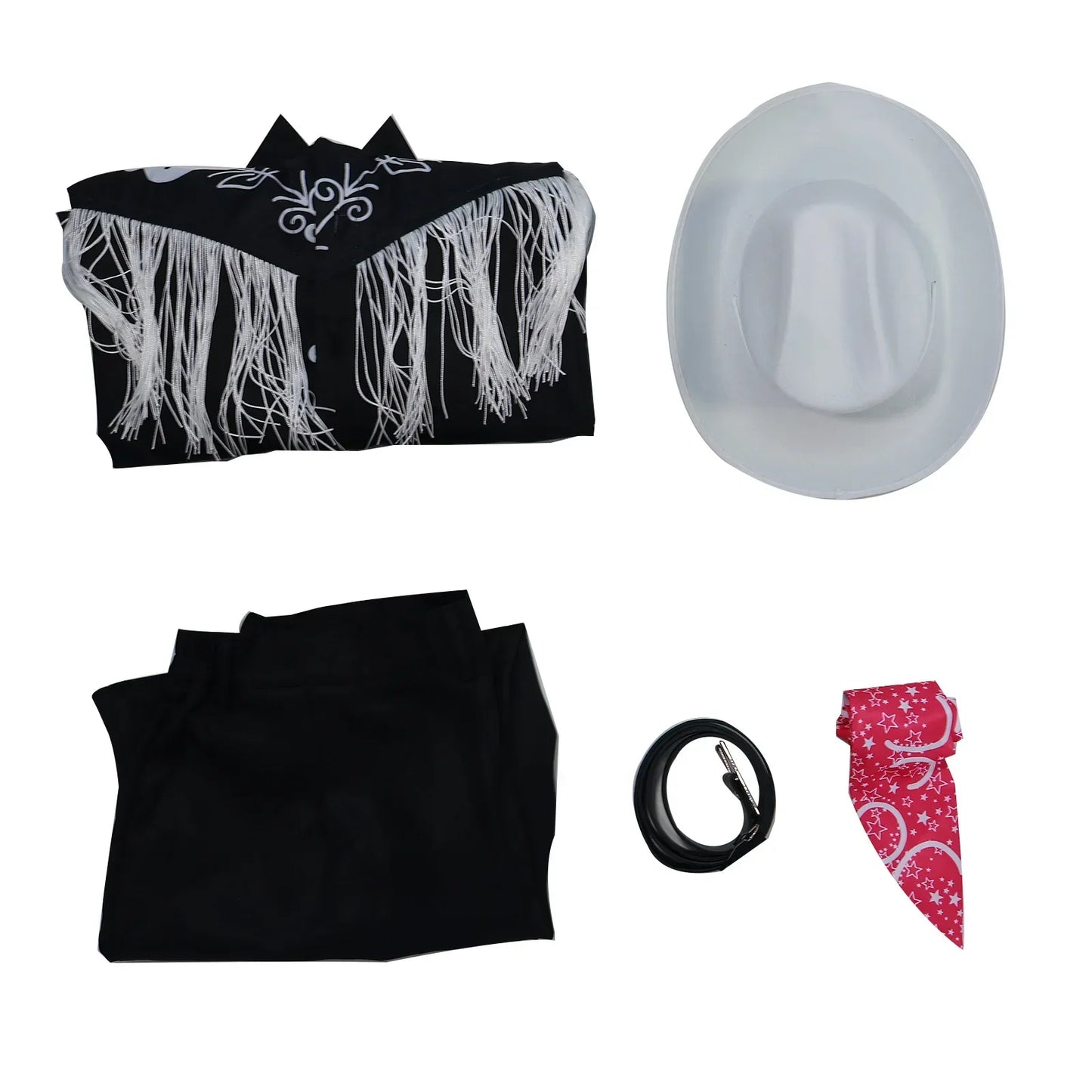 2023NEW Movie Margot Robbie Barbi Cosplay Ken Cosplay For Man Adults Black Cow Boy Halloween Costumes Pink Jumpsuit Role Play