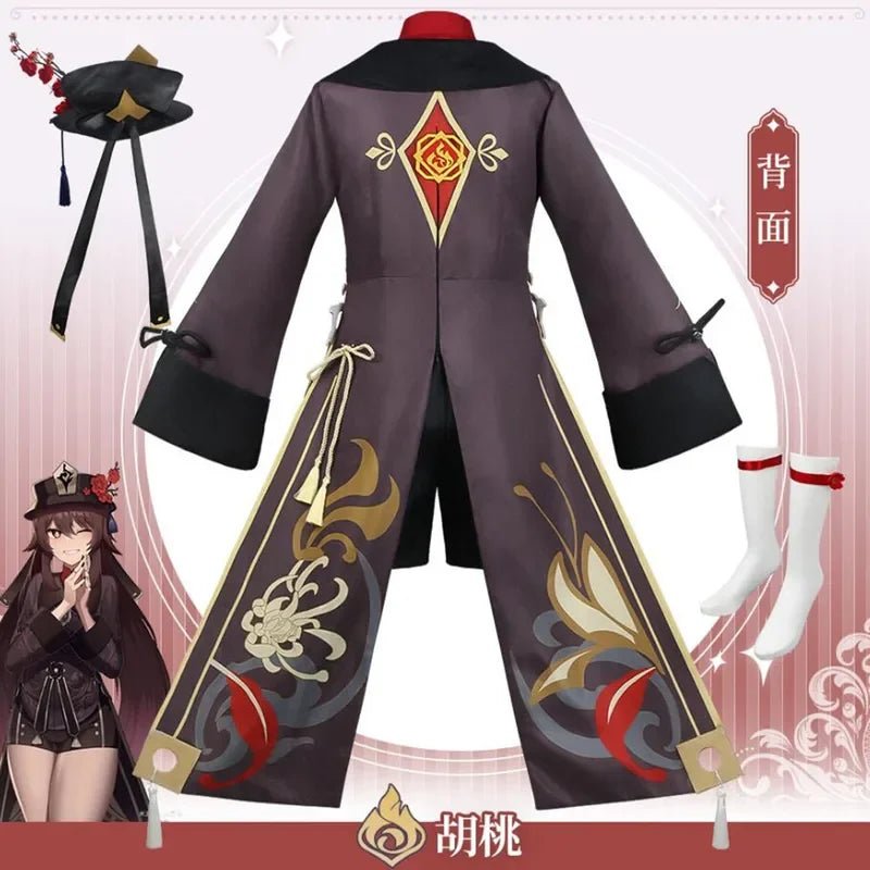 New 2024 anime Genshin impact Hulai Hu costume women Halloween clothes wigs