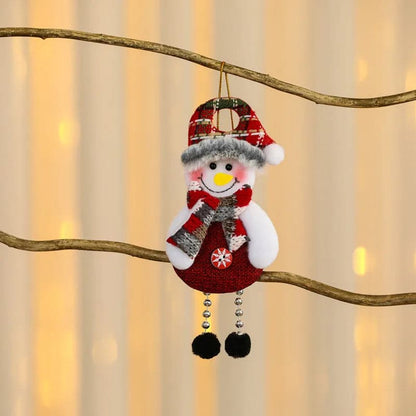 Christmas Tree Accessories Santa Claus Snowman Deer Bear Fabric Doll Hanging Gift Merry Christmas Decor For Home Xmas Ornaments