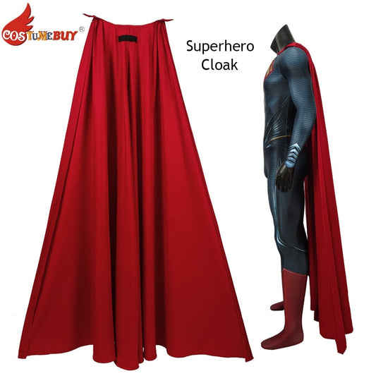 Superhero Flying Man Movie Cloak Clark Hero Cosplay Kent Red Cloak,Halloween Costume Accessories Unisex Cape Outfit