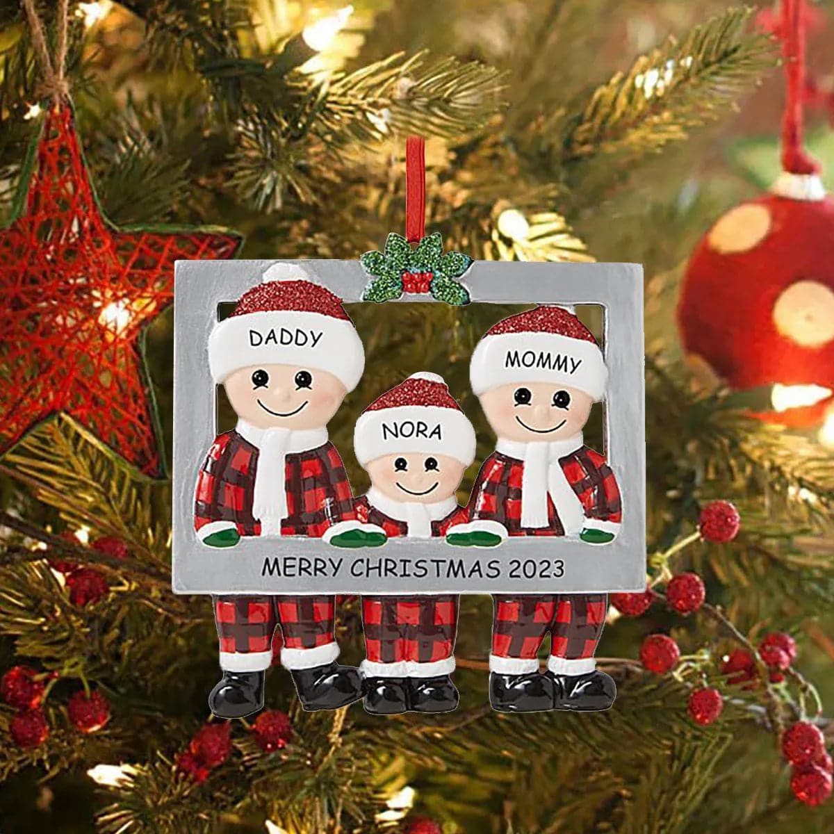 Christmas Pendant DIY Personal Family Christmas Decorations For Home 2023 Navidad Christmas Tree Hanging Ornament New Year 2024