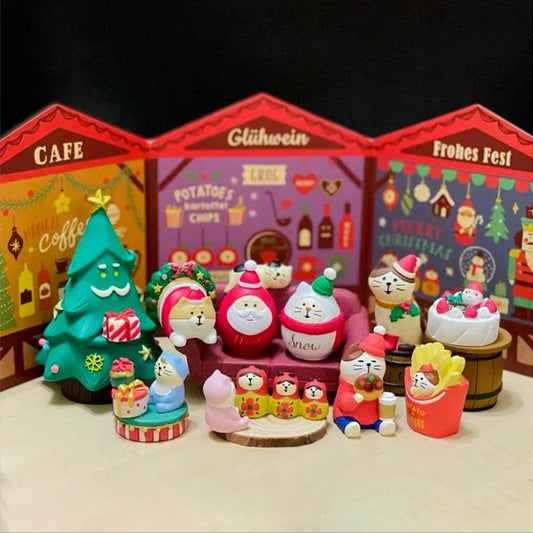 Scene Decoration Christmas Series Bookshelf Decorationt Collectible Home Decoration Garden Resin Craft Toy Bonsai Ornaments