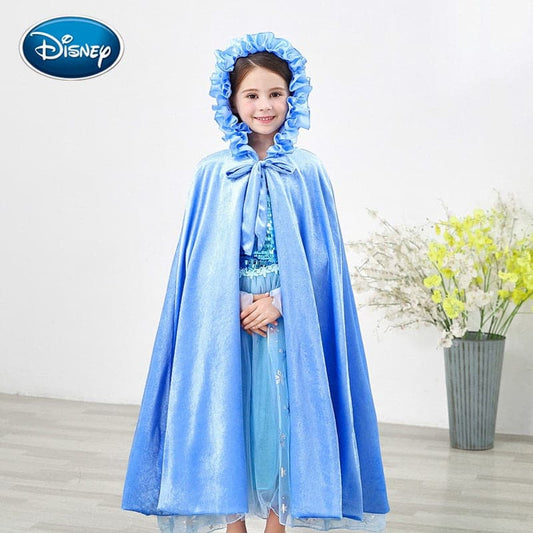 Disney Girl Frozen Princess Cloak Floor Length Fancy Fairy Cape Girl Elsa Belle Aurora Rapunzel Halloween Dress Up