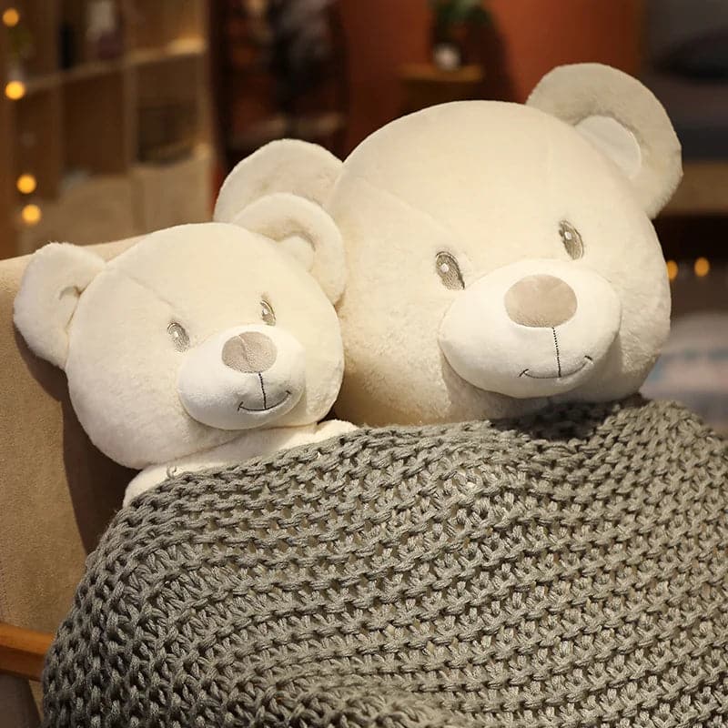 Huggable Stuffed White Teddy Bear - High-Quality Classic Plush Toy