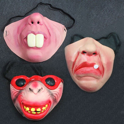 Latex Half Face Funny Clown Mask