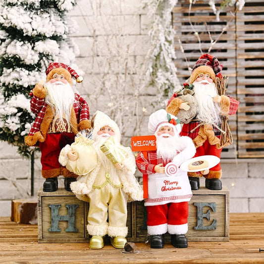 FENGRISE Santa Claus Doll 2023 Christmas Tree Ornament Merry Christmas Decorations For Home Navidad Natal Gifts New Year 2024