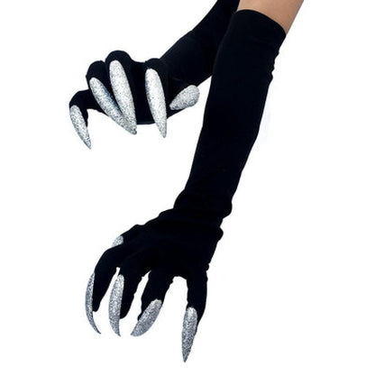 Cool Halloween gloves long ghost claw dress up gloves fashionable red long nails Cosplay Halloween funny gloves A529