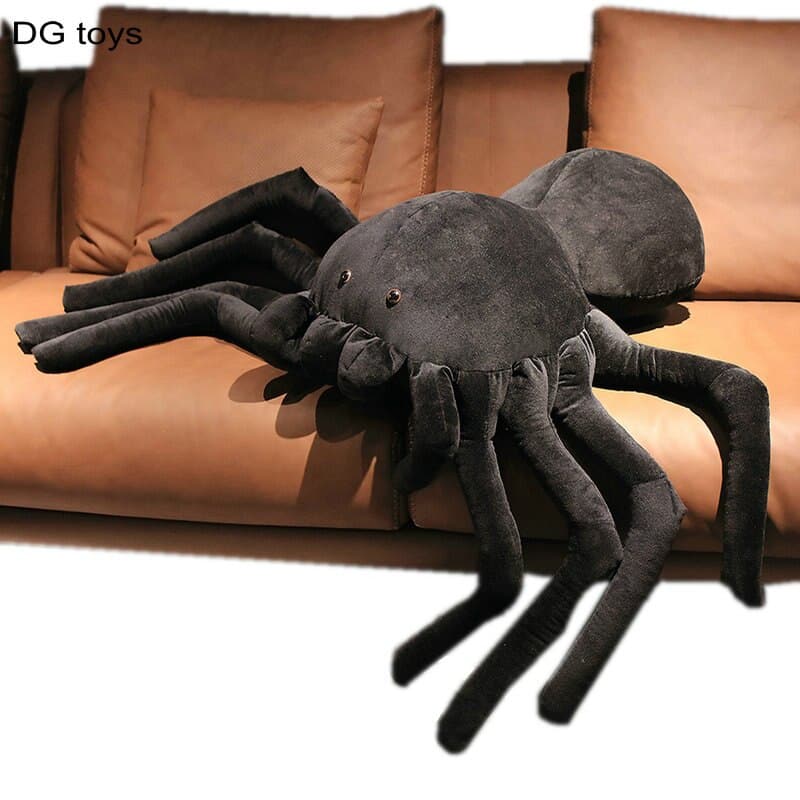 Simulation Black Spider Plush Toy: Big Trick Doll