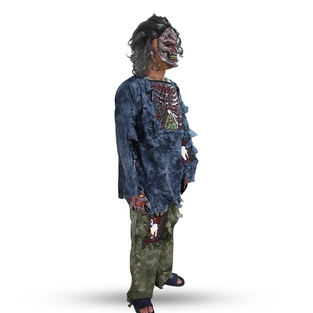 Halloween Zombie Costume Fancy Dress Cosplay Costumes Horror Outfits Scary Party Horrible Corpse Wear