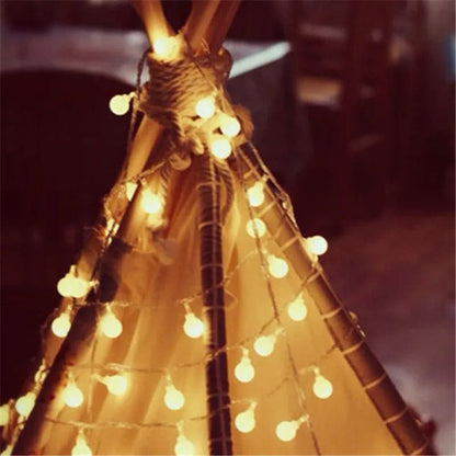 3M20LEDs Garland Xmas Waterproof LED Ball String Light AA Battery Operated Fairy Lights For Christmas Tree Wedding Party Decor
