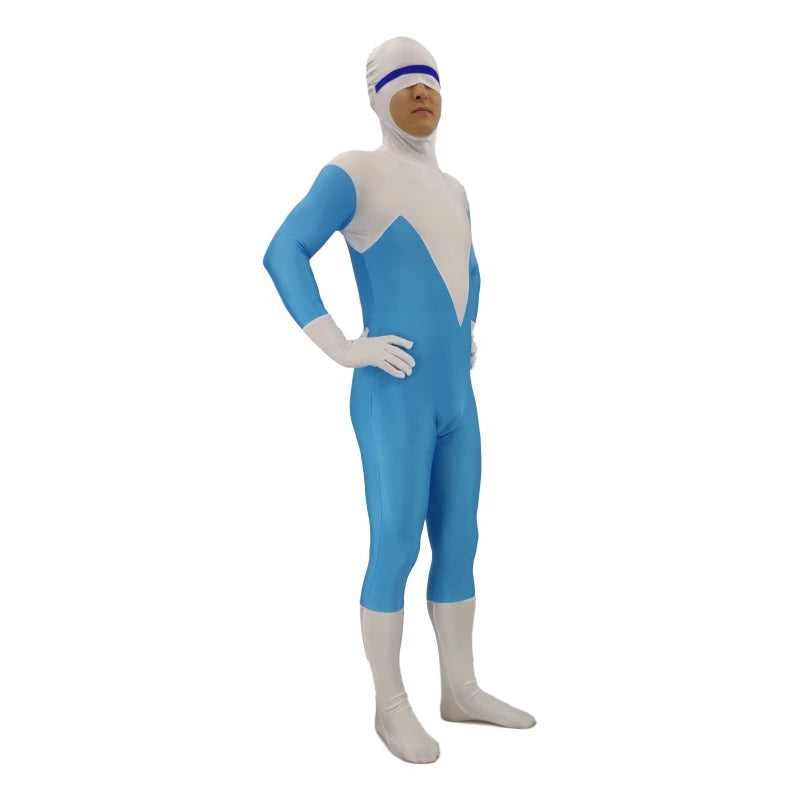 The Incredibles 2 Frozone Superhero Costume cosplay Halloween Party Movie Cosplay Kids Adult Costumes Catsuit Boys Zentai Suit