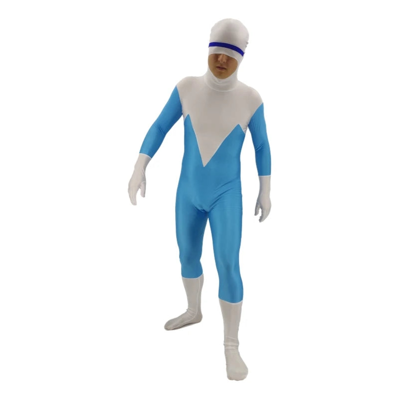 The Incredibles 2 Frozone Superhero Costume cosplay Halloween Party Movie Cosplay Kids Adult Costumes Catsuit Boys Zentai Suit