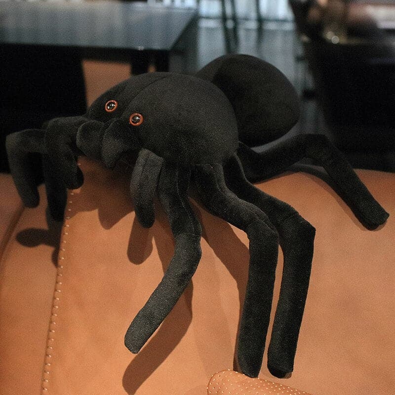 Simulation Black Spider Plush Toy: Big Trick Doll