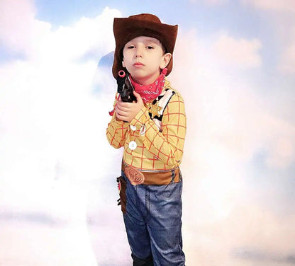 Child Boy Cowboy Woody The Western Sheriff Kids Fancy Dress Halloween Carnival Party Cosplay Costume Kindergarden Performance