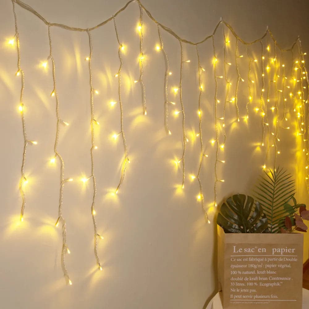 4/6/12M LED Icicle String Lights Fairy Light Christmas Garland 220V Outdoor Decoration Led Curtain For New Year Wedding Party