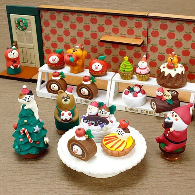 Scene Decoration Christmas Series Bookshelf Decorationt Collectible Home Decoration Garden Resin Craft Toy Bonsai Ornaments