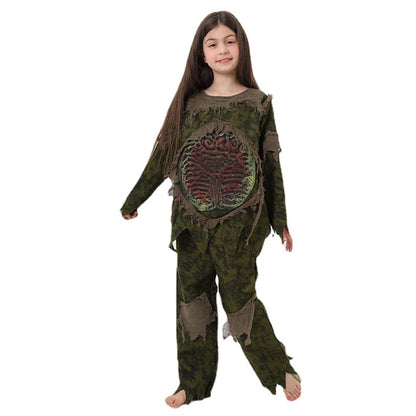 Scary Swamp Monster Thing Halloween Terror Carnival Cosplay Costumes for Kids Horrible Viscera Clothing Ghost Zombie Camouflage