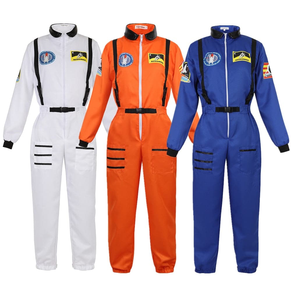 Silver Astronaut Costume Cosplay Men Women Costume Jumpsuits Astronaut Space Suit Adult Cosplay Costumes