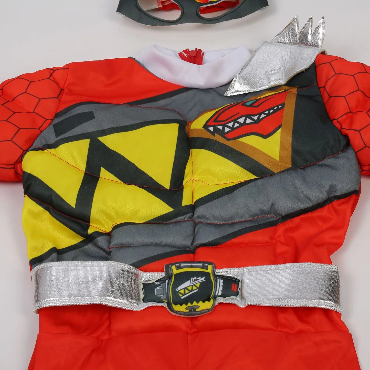 Red Power Rangers Dinosaur Charge Boys Muscle Costume Fancy Dress Halloween Carnival Party Costumes For Kids Size XS To L