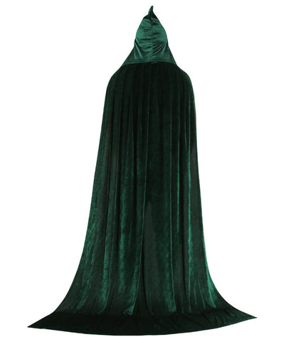 Halloween Witch Wizard Cosplay Costume Hood Cloak Adult Kids Satin Medieval Cape Shawl Vampire Devil Cosplay Clothing Long Robe