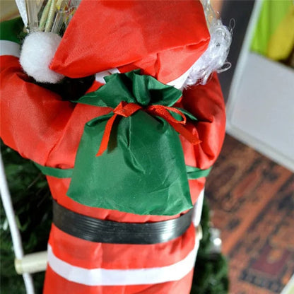 40CM hristmas Santa Claus Climbing Ladder Doll Christmas Tree Hanging Decoration Indoor Door Wall Christmas Pendant Gifts