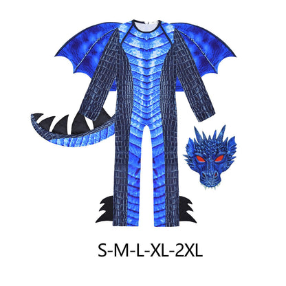 Kids Dragon Costume Dress up Halloween Costumes for Children Cosplay for Festival Carnivals Party Favors Boys Girls Easter