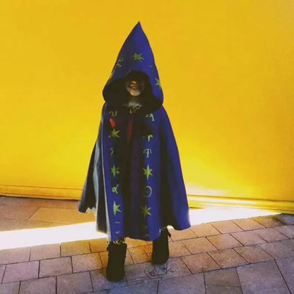 Kids Halloween Costumes Magician Cloak Cape Anime Cosplay Carnival Party Boys Kindergarten Performance Outfit