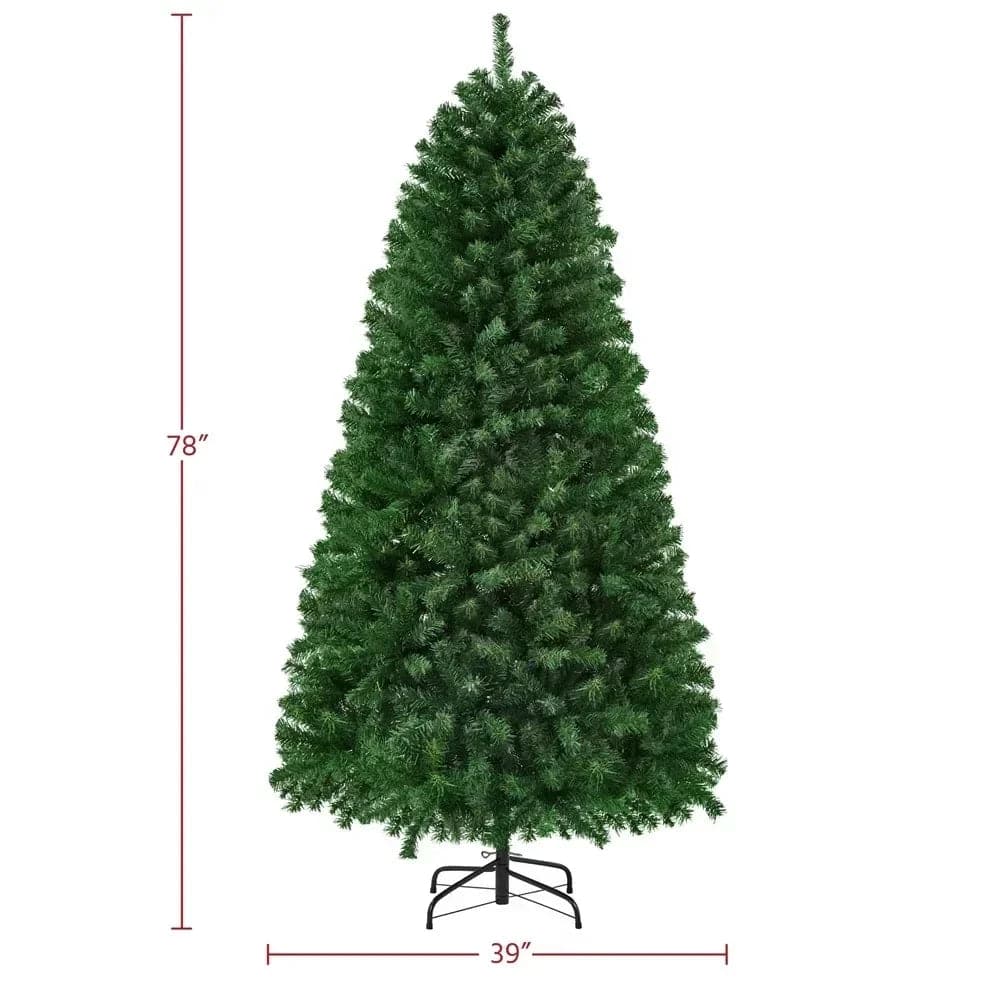 6’Hinged Spruce Artificial Christmas Tree for Holiday Decorative, Green