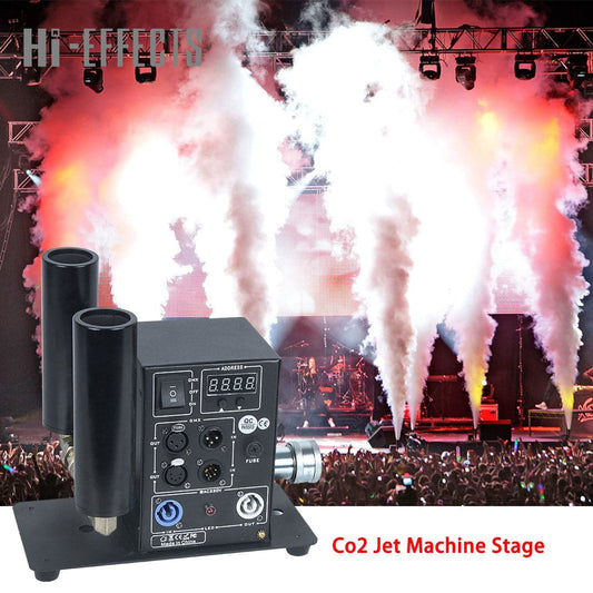 2 Barrels Co2 Jet Machine DMX Control Spray 8-10m Co2 Blaster Cyro Cannon Nightclub Stage Effect Show