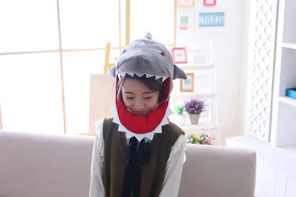 Cap Decor Coronet Headgear Headdress Funny Shark Dinosaur Toys PP Cotton Doll Cute Plush Toy Adult Plushs Hat