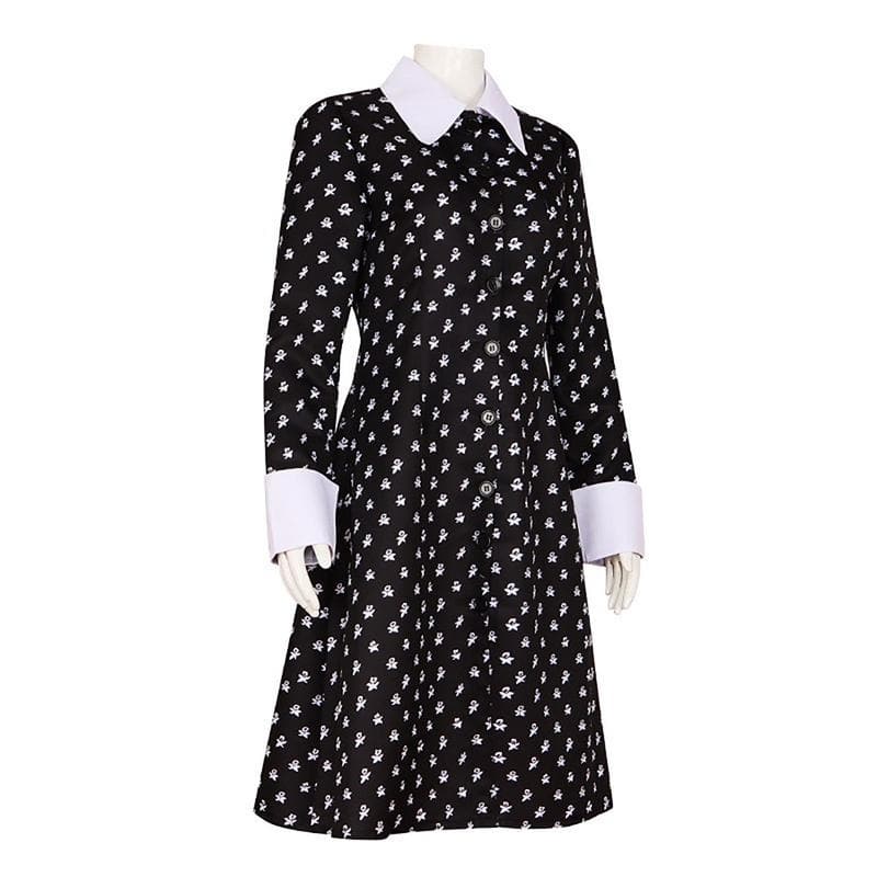 Wednesday Addams Dress for Girl - Gothic Costume for Halloween